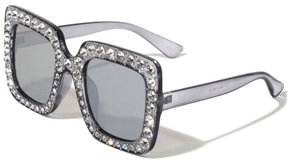 Rhinestone Butterfly Square Frame rh-3198