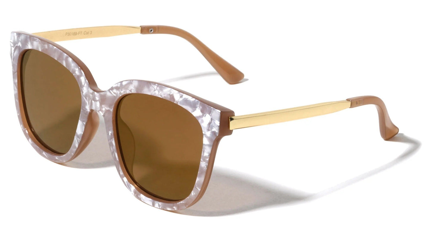 Retro Flat Lens Sunglasses p30189-ft