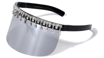 Rhinestone Visor Sunglasses rh-3247-clr