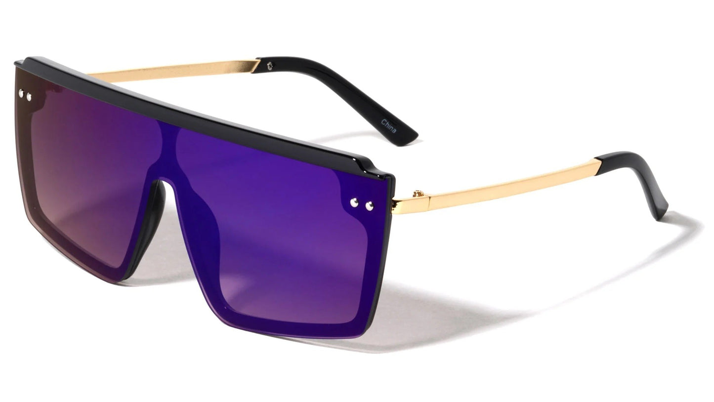 Rimless One Piece Shield Sunglasses p30439