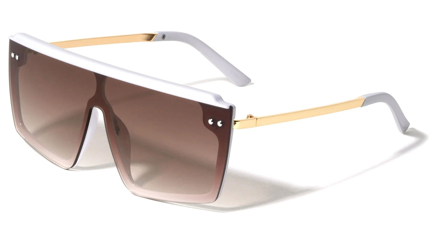 Rimless One Piece Shield Sunglasses p30439