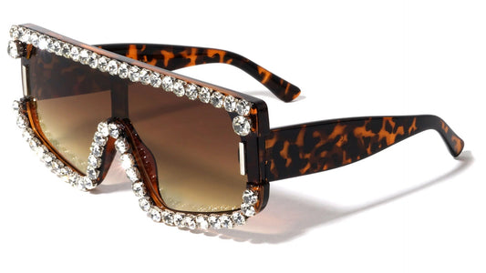 Lion Rhinestone Flat Top Rectangle rh-3251