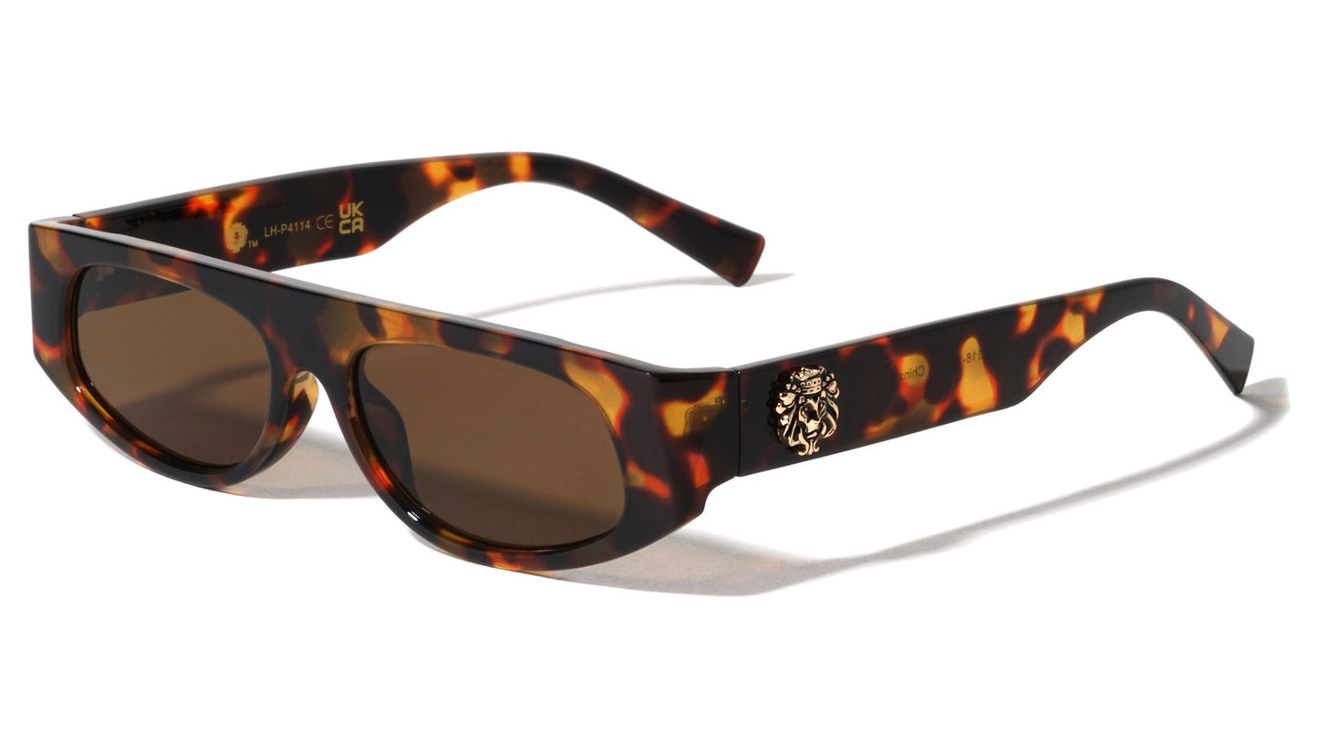 Lion Head Oval Sunglasses lh-p4114