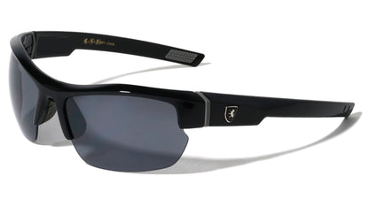 Khan Semi-Rimless Wrap Sunglasses kn-5297