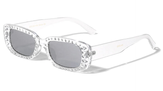 Rhinestone Rectangle Sunglasses rh-3263