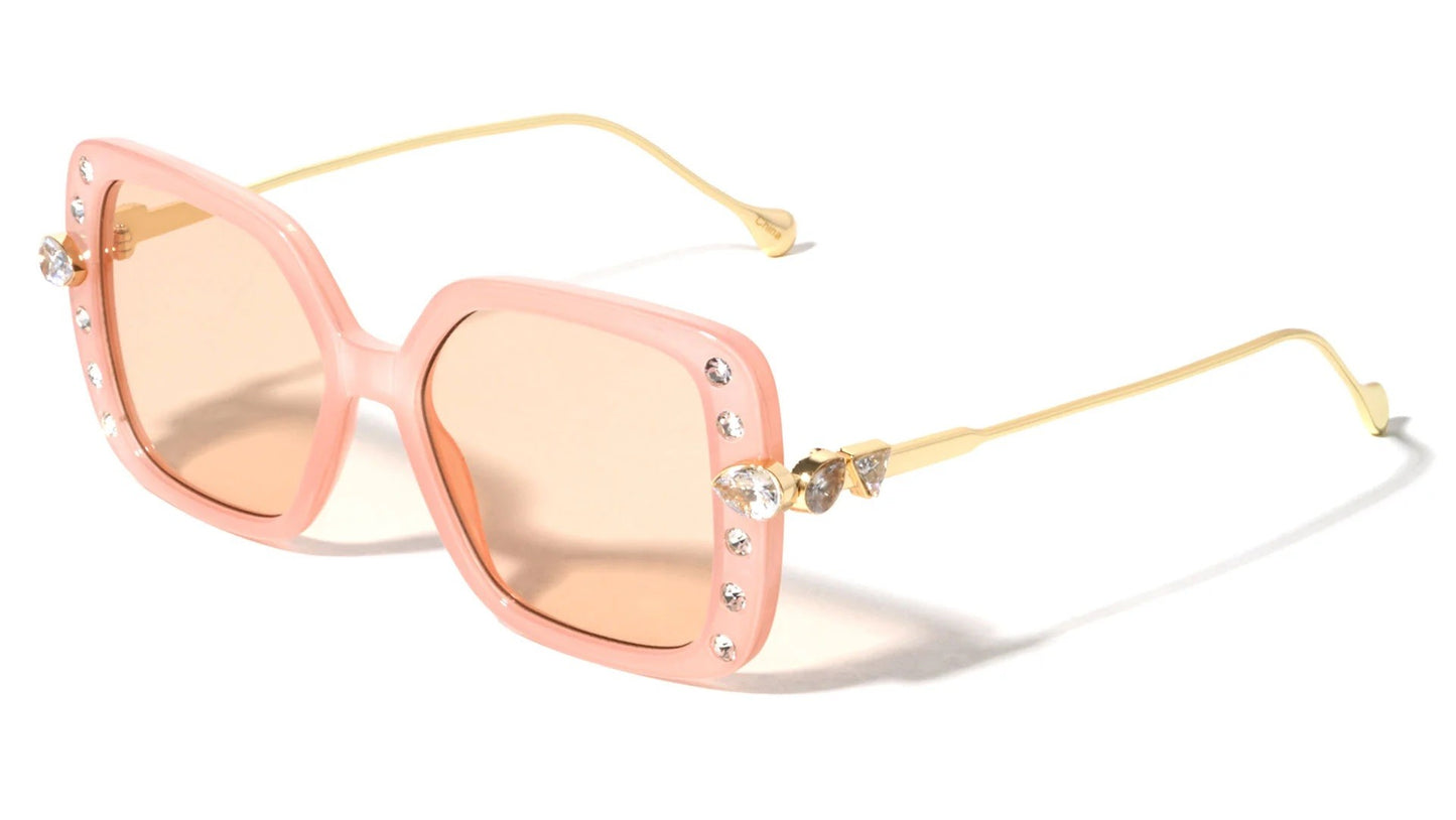 Rhinestone Squared Butterfly Frame rh-3268
