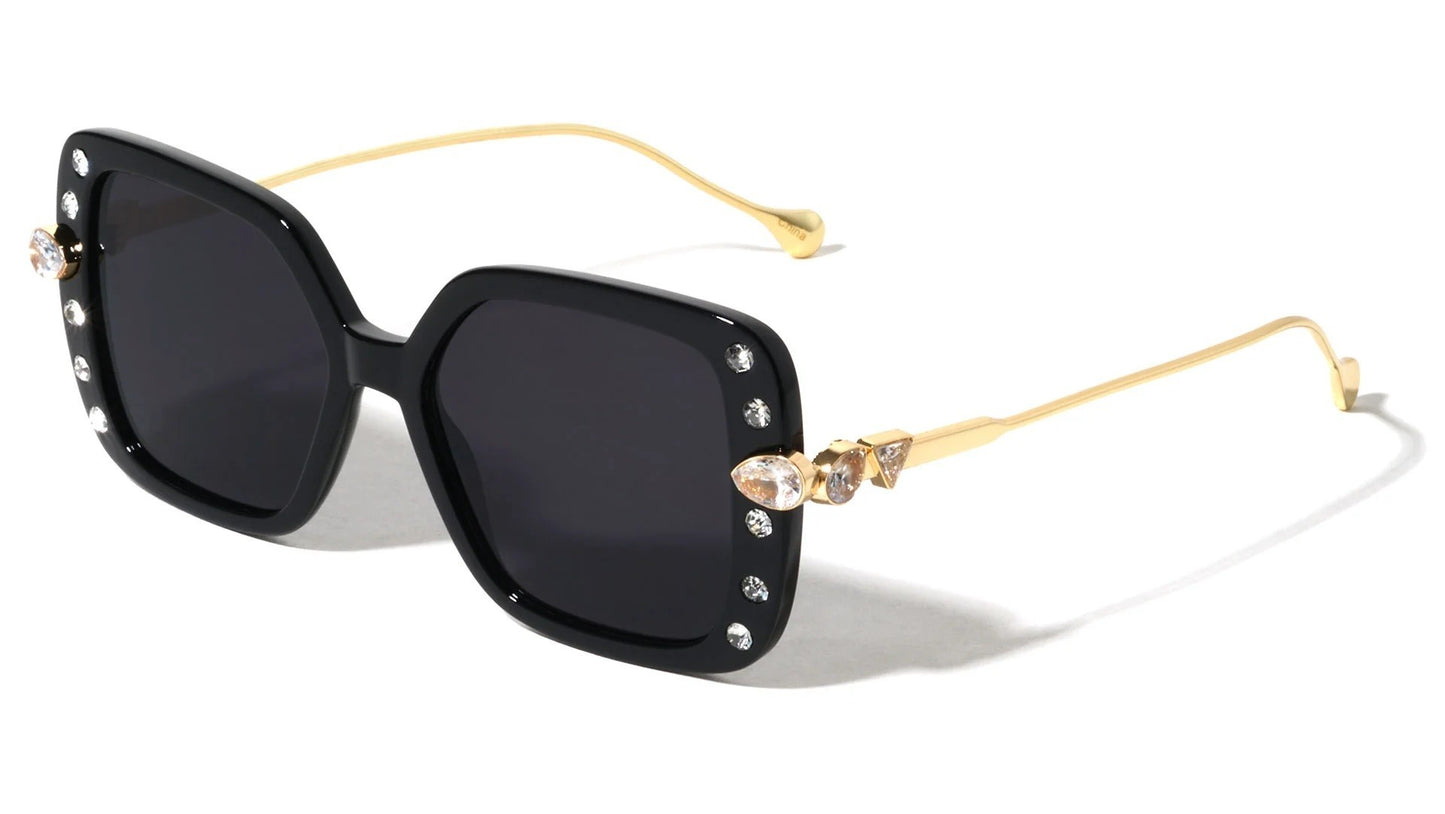 Rhinestone Squared Butterfly Frame rh-3268