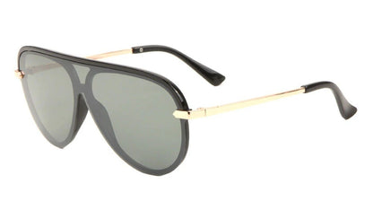 Semi-Rimless One Piece Lens Aviator m10640