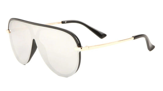 Semi-Rimless One Piece Lens Aviator m10640