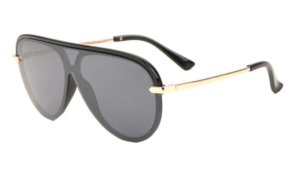 Semi-Rimless One Piece Lens Aviator m10640