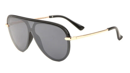 Semi-Rimless One Piece Lens Aviator m10640