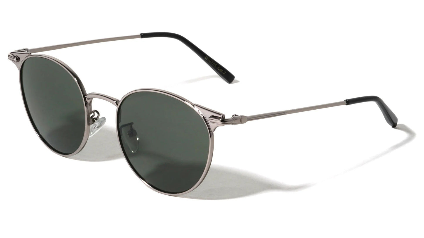 Metallic Retro Round Sunglasses m10701