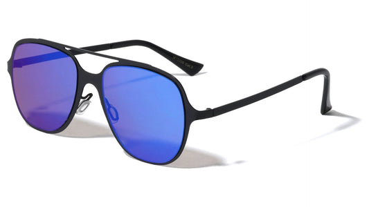 Metallic  Flat Aviator Sunglasses m10206