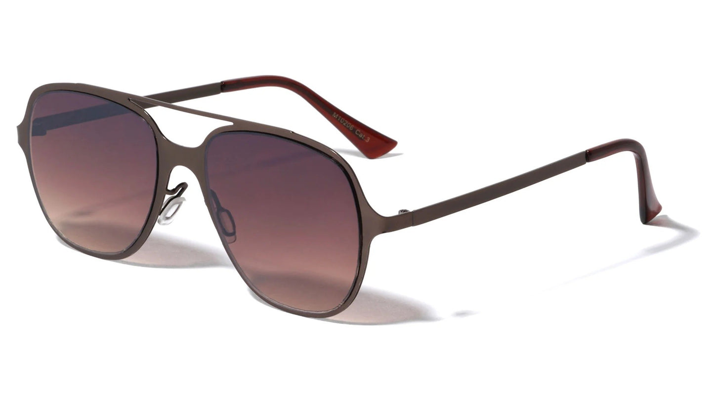 Metallic  Flat Aviator Sunglasses m10206