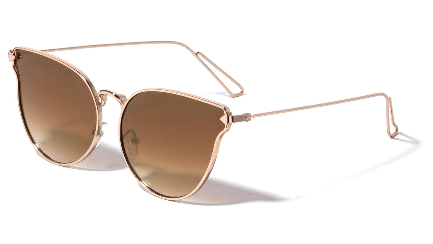 Metallic Cat Eye Frame Sunglasses m10214-ft