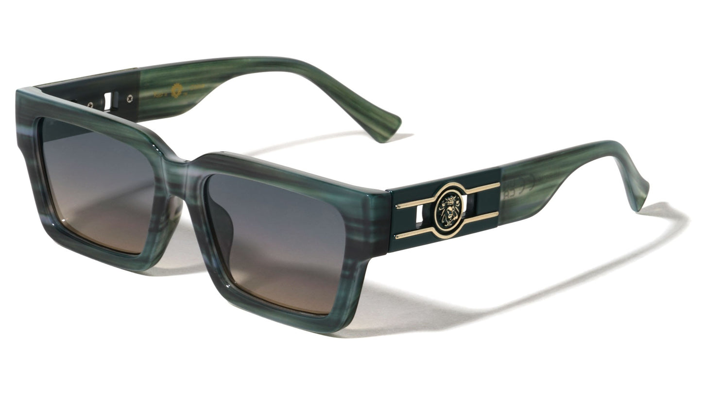 Lion Retro Fashion Square Sunglasses lh-p4116
