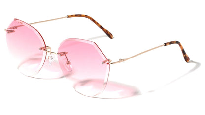 Rimless Butterfly Color Lens m10582-oc