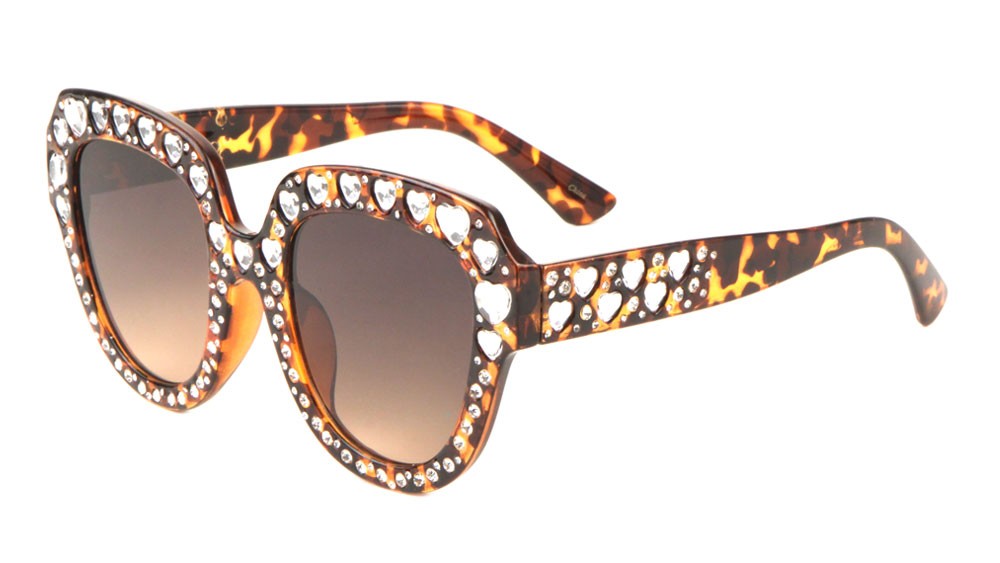 Rhinestone Butterfly Frame Sunglasses rh-3216