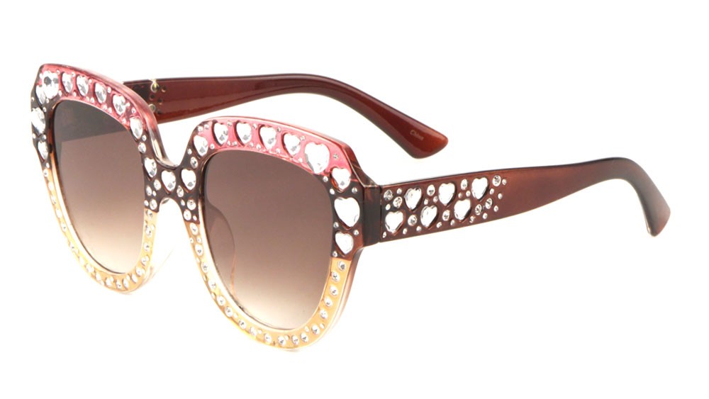 Rhinestone Butterfly Frame Sunglasses rh-3216