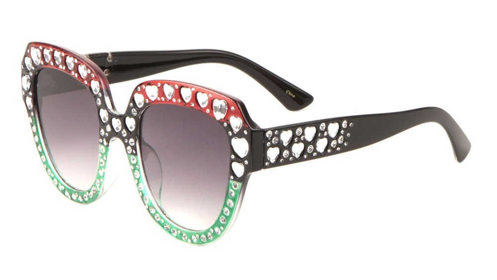 Rhinestone Butterfly Frame Sunglasses rh-3216