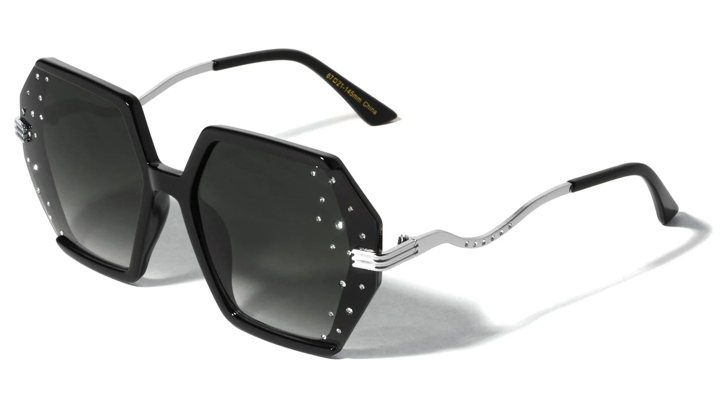 Rhinestone Metallic Sunglasses rh-3273