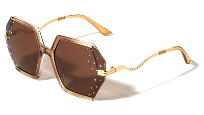 Rhinestone Metallic Sunglasses rh-3273