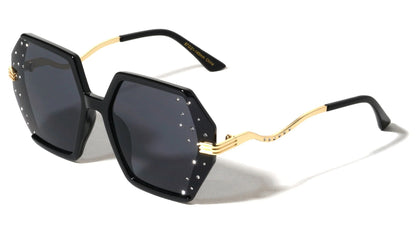 Rhinestone Metallic Sunglasses rh-3273