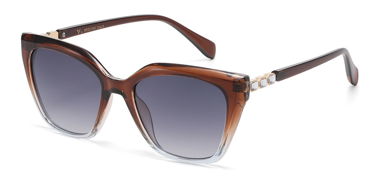 Rhinestone Cat Eye Frame Sunglasses rs2100