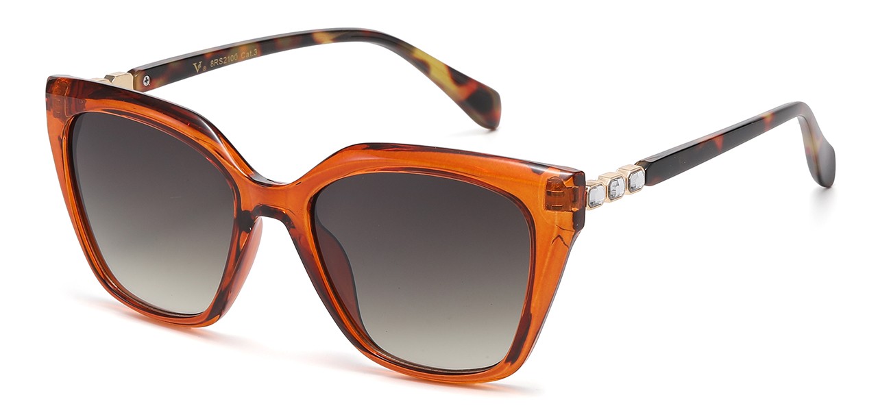 Rhinestone Cat Eye Frame Sunglasses rs2100