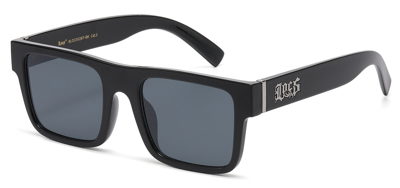 Locs Black Square Sunglasses loc91297-bk