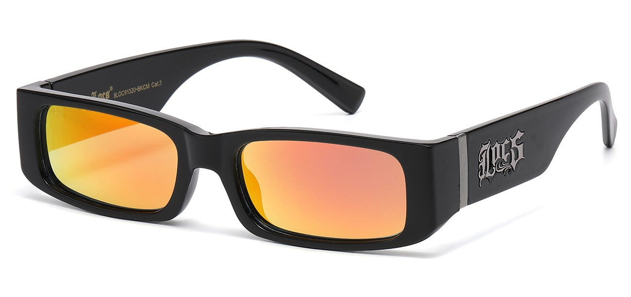 Locs Urban Rectangle Sunglasses loc91320-bkcm