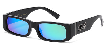Locs Urban Rectangle Sunglasses loc91320-bkcm