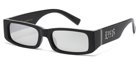 Locs Urban Rectangle Sunglasses loc91320-bkcm