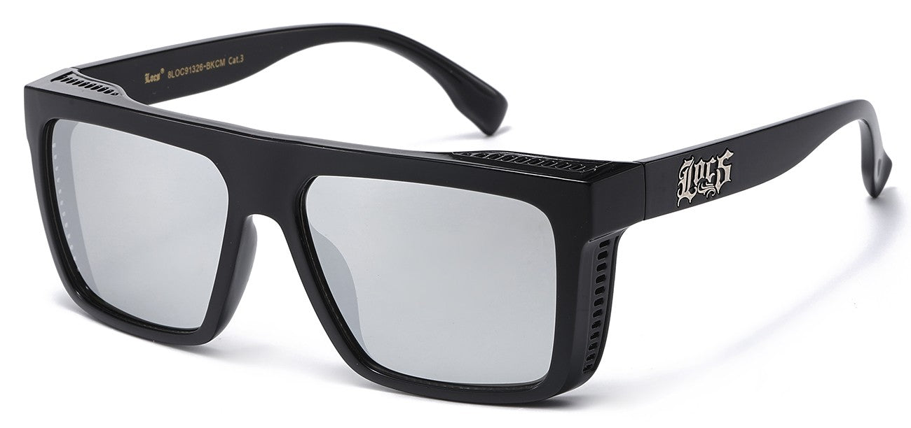 Locs Mirror Square Sunglasses loc91326-bkcm