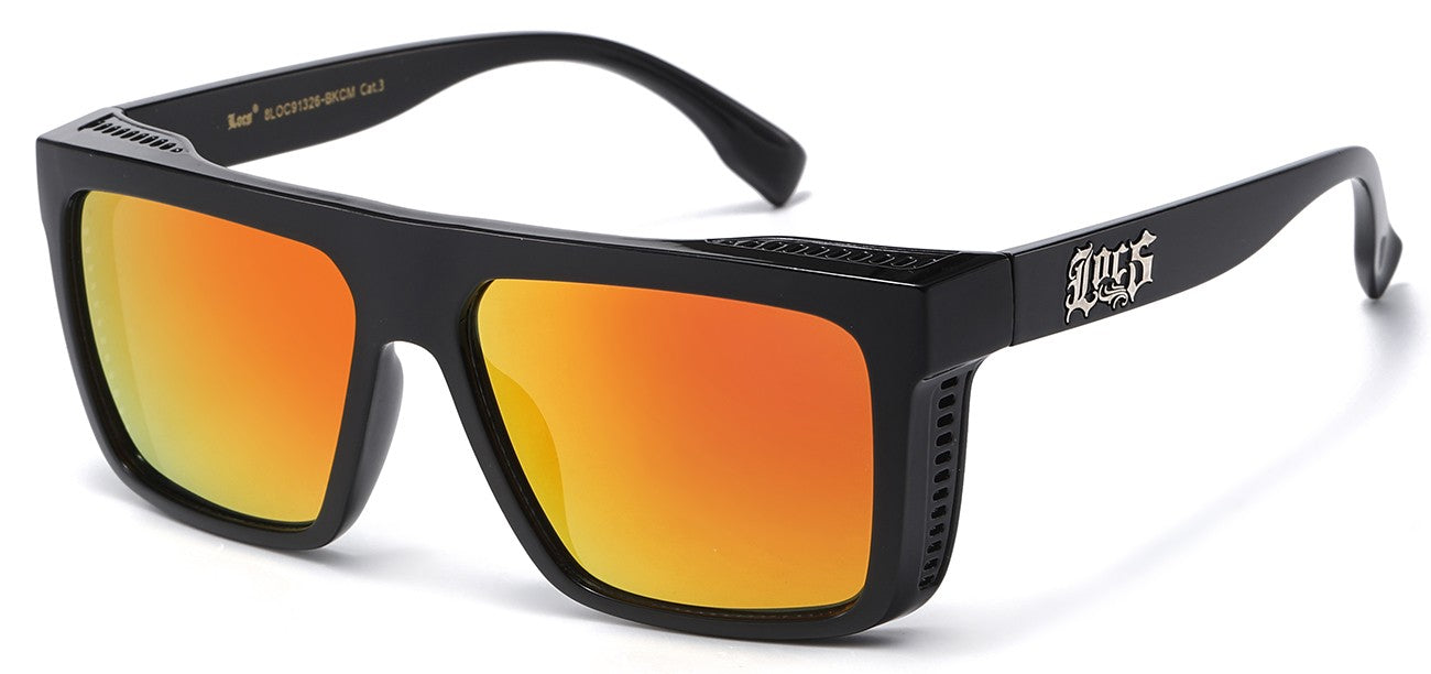 Locs Mirror Square Sunglasses loc91326-bkcm