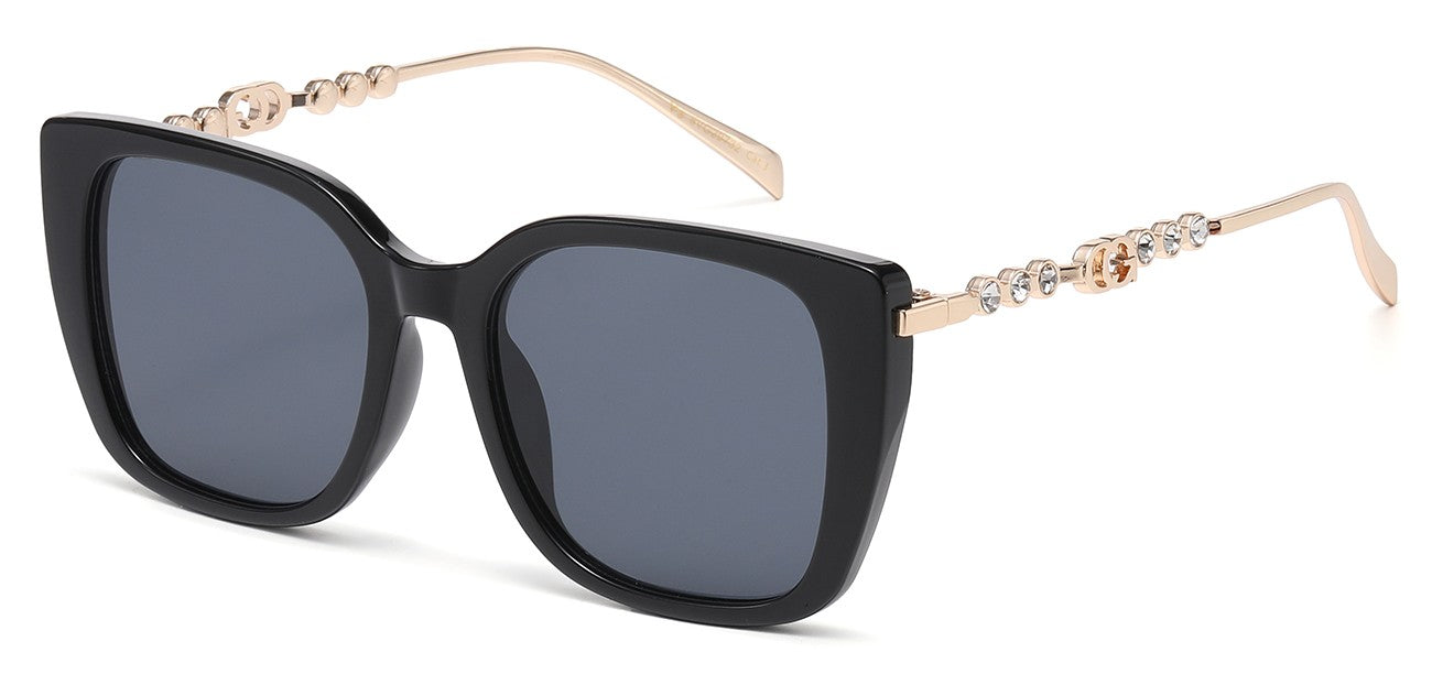 Rhinestone Square Frame Sunglasses rs2105