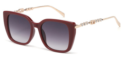 Rhinestone Square Frame Sunglasses rs2105