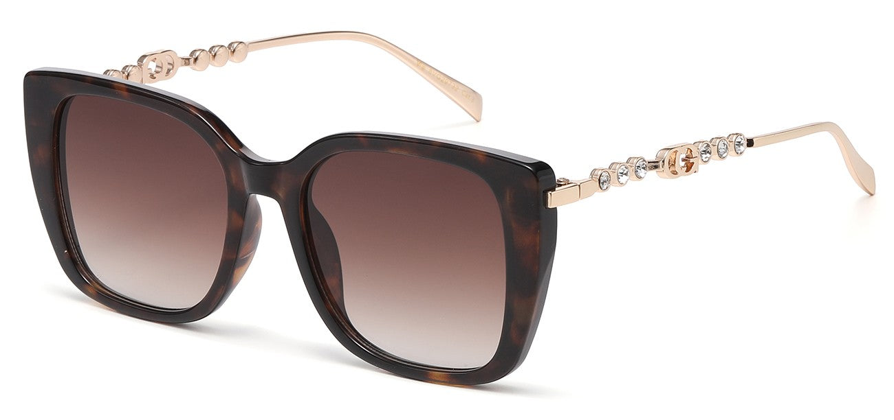 Rhinestone Square Frame Sunglasses rs2105