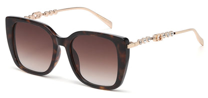 Rhinestone Square Frame Sunglasses rs2105