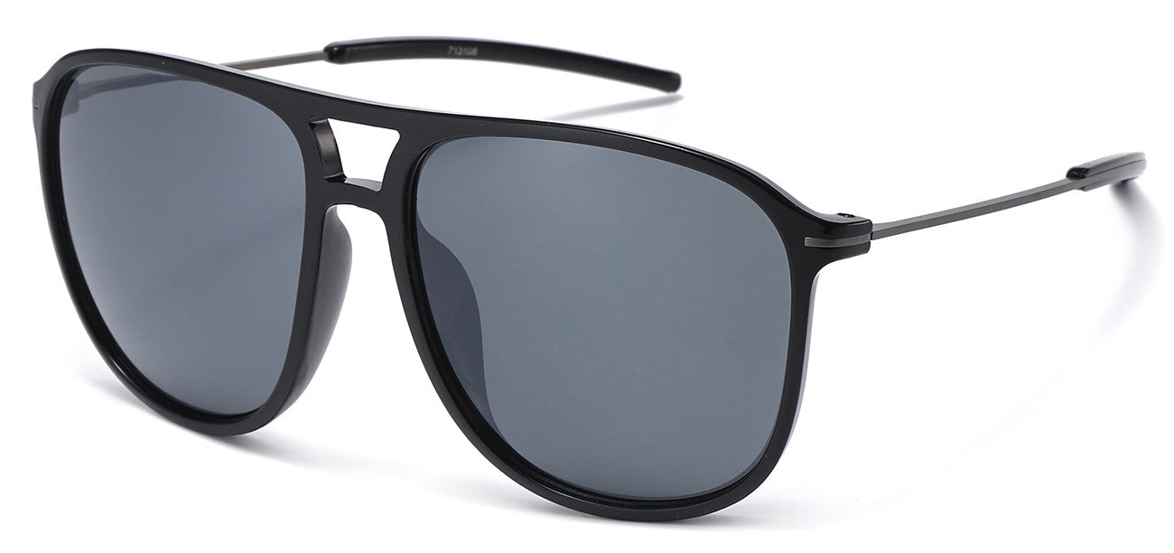 Classic Metallic Square Sunglasses 713108