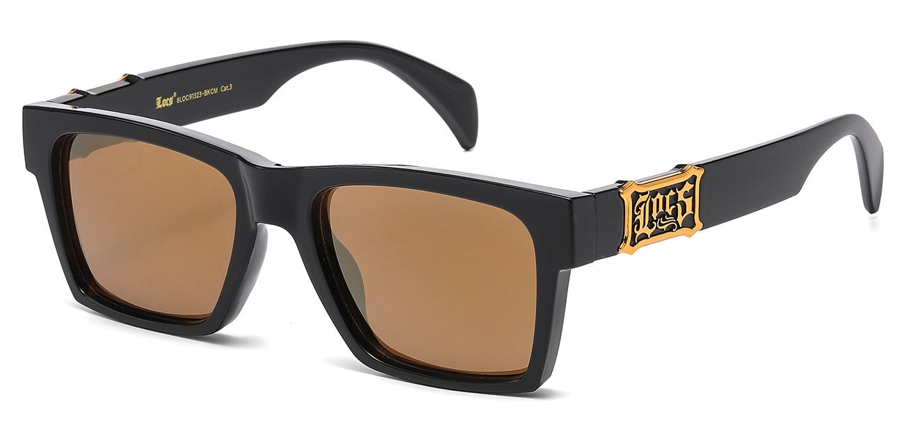 Locs Mirror Lens Sunglasses loc91323-bkcm