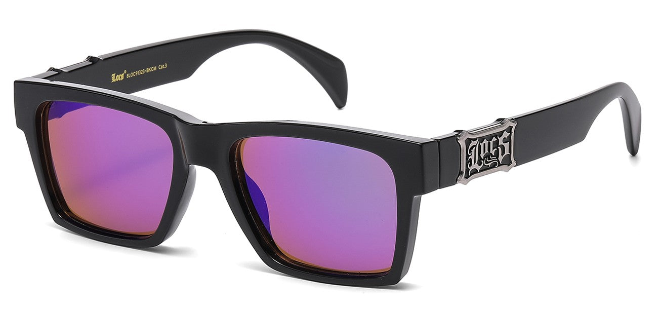 Locs Mirror Lens Sunglasses loc91323-bkcm