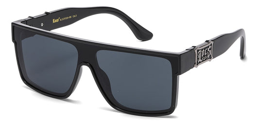 Locs Bold Black Square Sunglasses loc91324-bk
