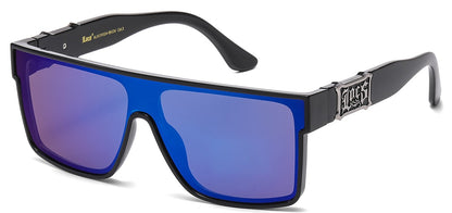 Locs Mirror Lens Sunglasses loc91324-bkcm