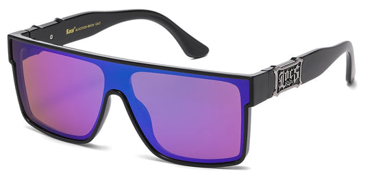 Locs Mirror Lens Sunglasses loc91324-bkcm