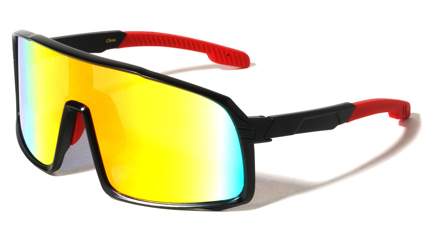 Mirrored Sports Shield Sunglasses bp0324-cm