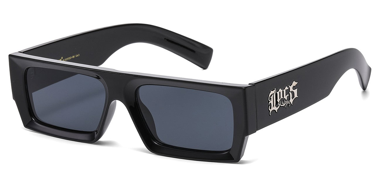 Locs Bold Black Square Sunglasses loc91321-bk