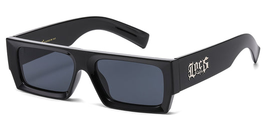Locs Bold Black Square Sunglasses loc91321-bk