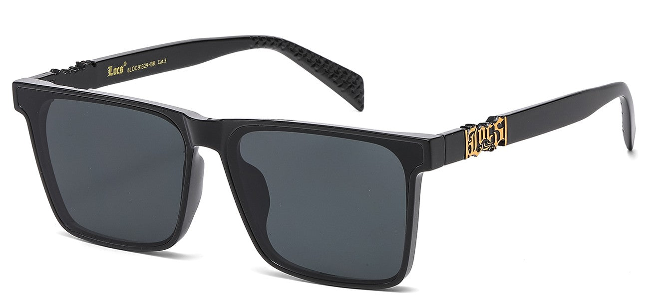 Locs Black Square Sunglasses loc91329-bk
