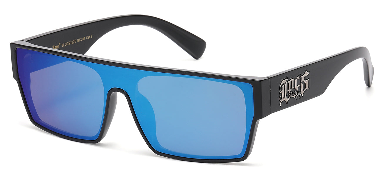 Locs Panel Wrap Sunglasses loc91325-bkcm